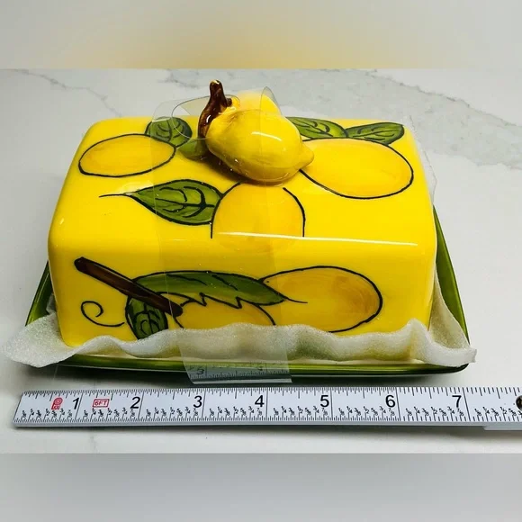 Lemon Butter Dish, Multicolor New